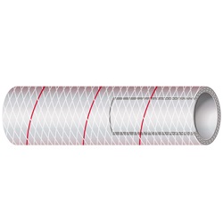 1IN CLEAR REINFORCED PVC W/RED TRACER PE