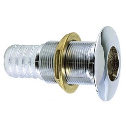 THRU HULL CONNECTION 1-1/8IN CHROME