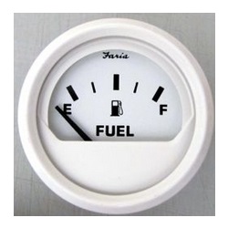 DRESS WHITE 2IN FUEL LEVEL GAUGE, E-1/2-
