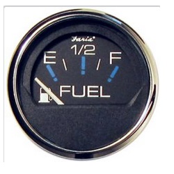 CHESAPEAKE BLACK SS 2IN FUEL LEVEL GAUGE
