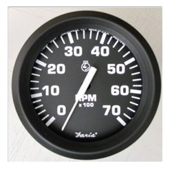 EURO BLACK 4IN TACHOMETERS