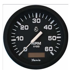 EURO BLACK 4IN TACHOMETERS