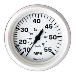 DRESS WHITE 4IN SPEEDOMETERS -MECHANICAL