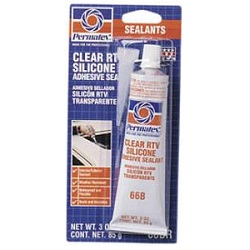 #66 CLEAR SILICONE ADHESIVE SEALANT -3oz