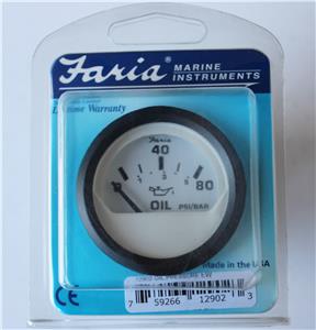 EURO WHITE 2IN OIL PRESSURE GAUGE